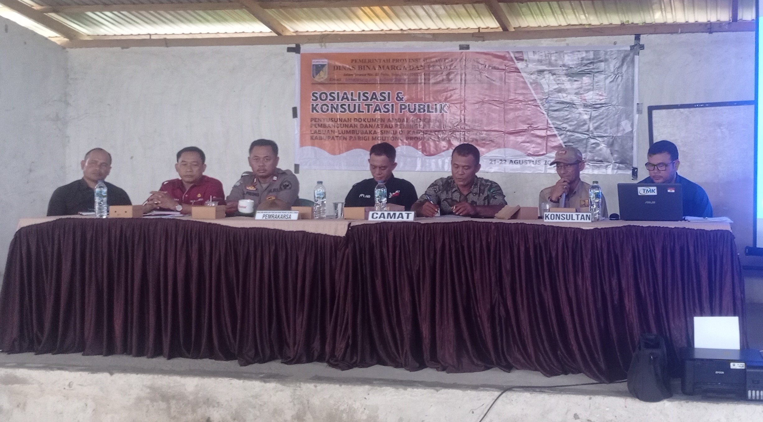 Dinas Bina Marga dan Penataan Ruang Provinsi Sulawesi Tengah Gelar Sosialisasi dan Konsultasi Penyusunan Dokumen AMDAL untuk Proyek Jalan Labuan - Lumbubaka - Siniu